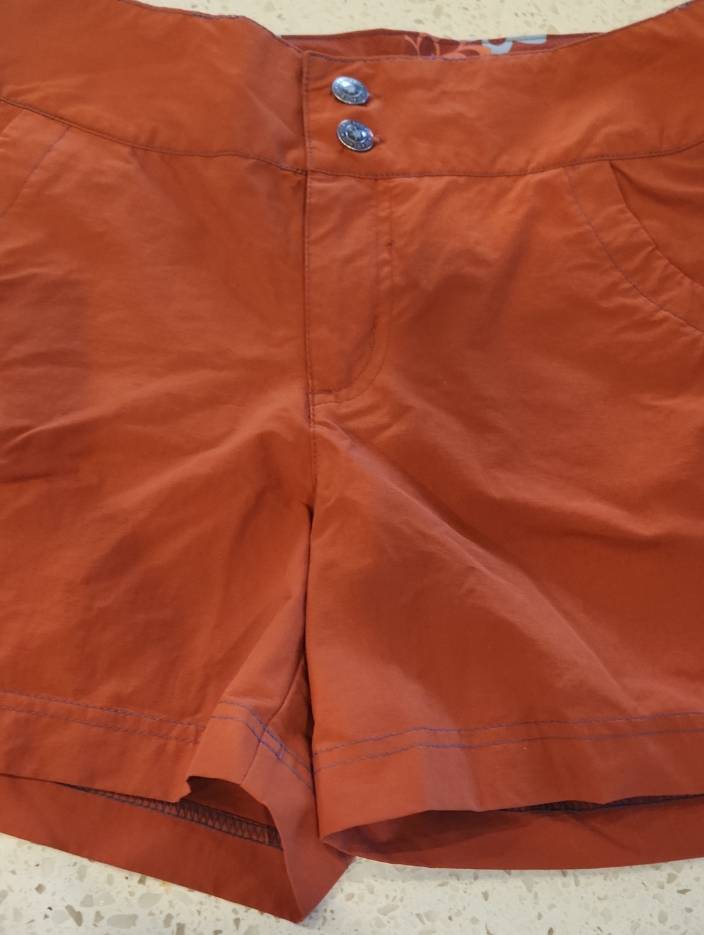 Isis High-Waist Orange Casual Shorts